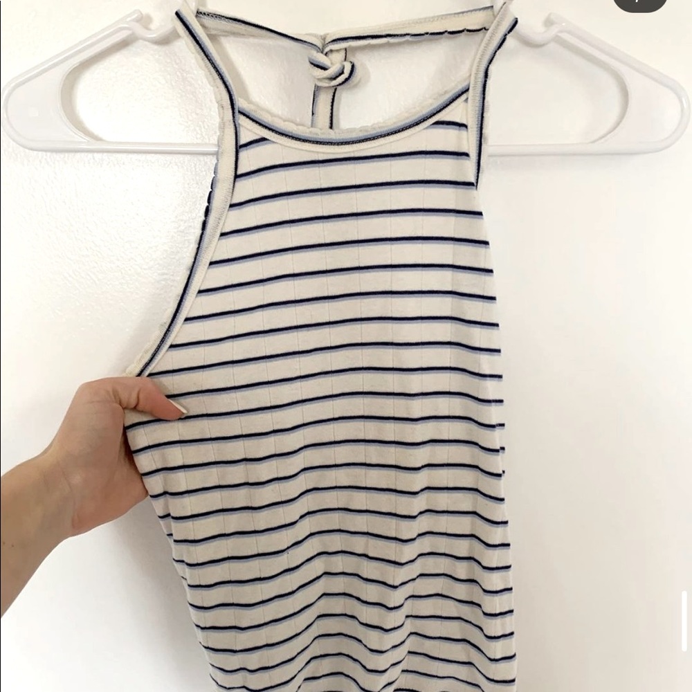 striped halter tank !!